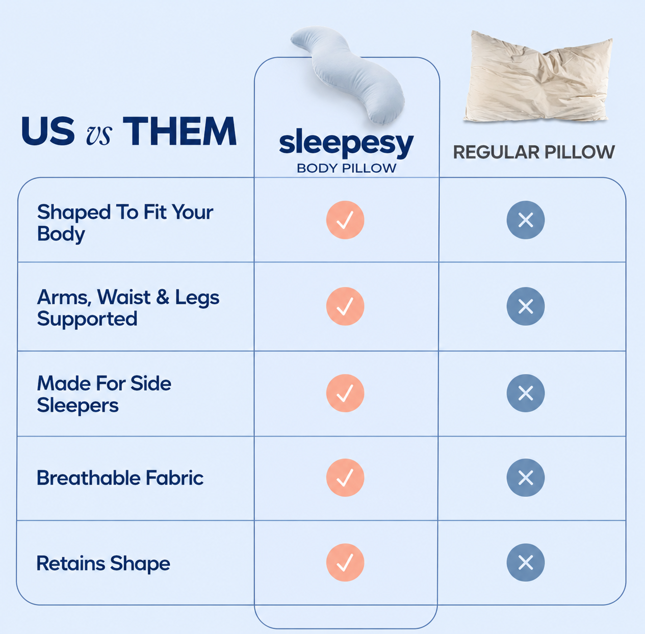 Sleep Tuckd Body Pillow